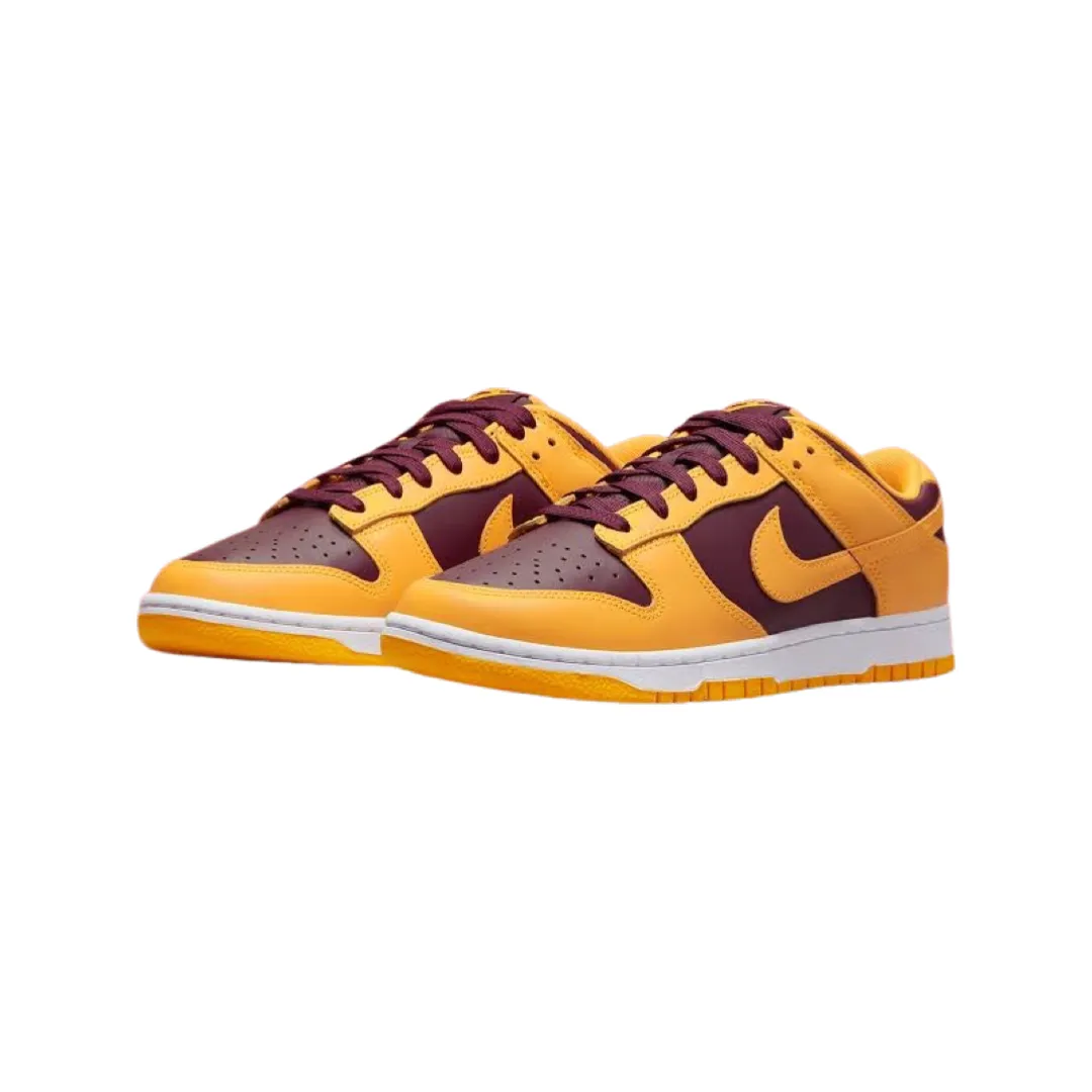 Dunk Low Retro Arizona State Burgundy University Gold White Iconic Sneakers