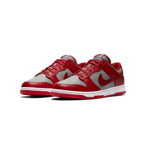 Dunk Low Retro Medium Grey Varsity Red UNLV (2021) By Nike Nike Dunk sneakers with classic silhouette