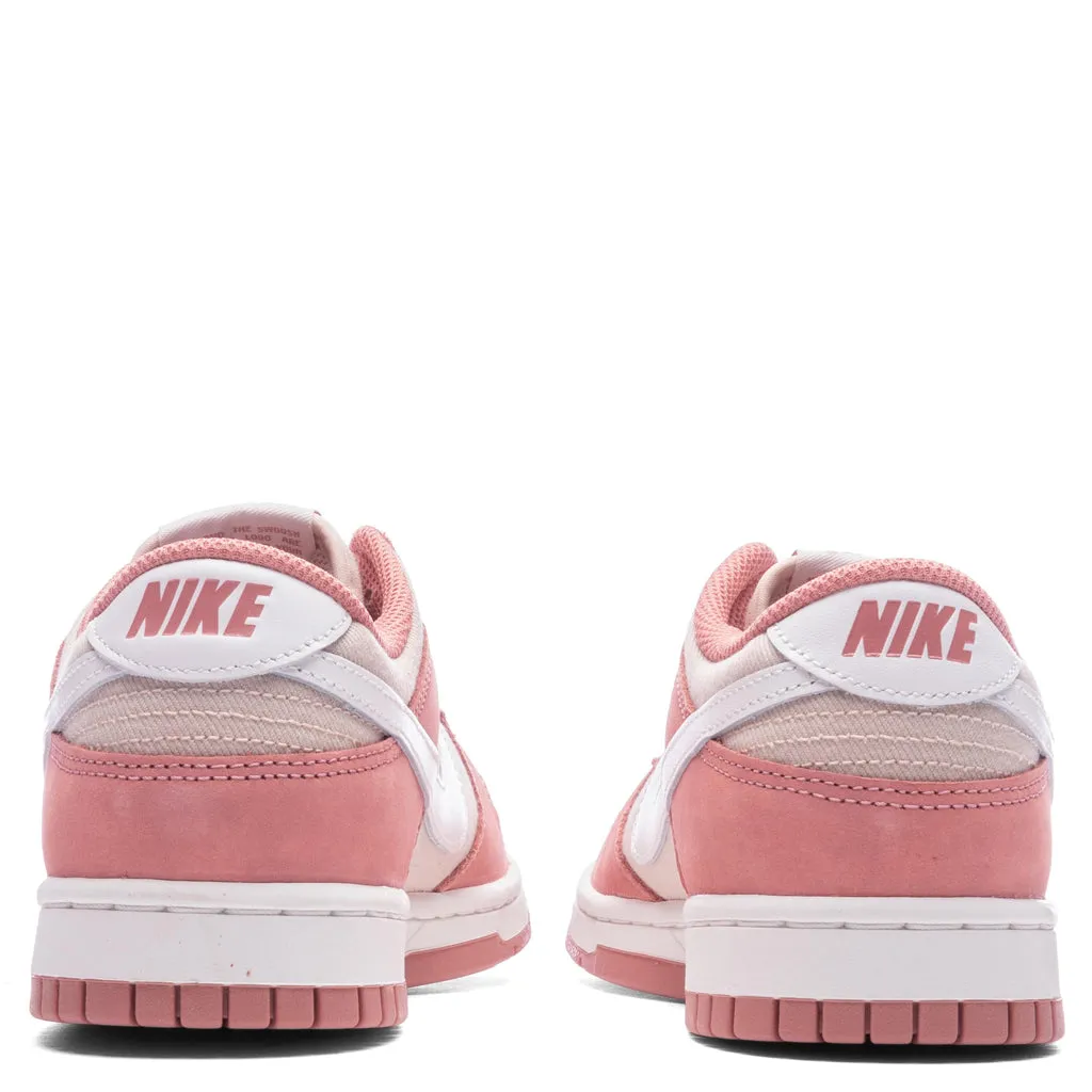 Dunk Low Retro - Red Stardust/Summit White/Sanddrift Nike Bold Logo Sneakers