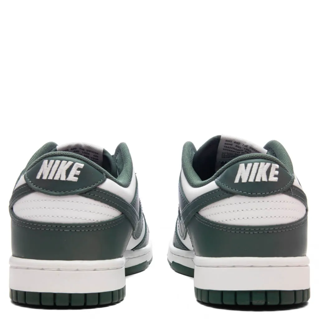 Dunk Low Retro - White/Vintage Green/White Nike Bold Logo Sneakers