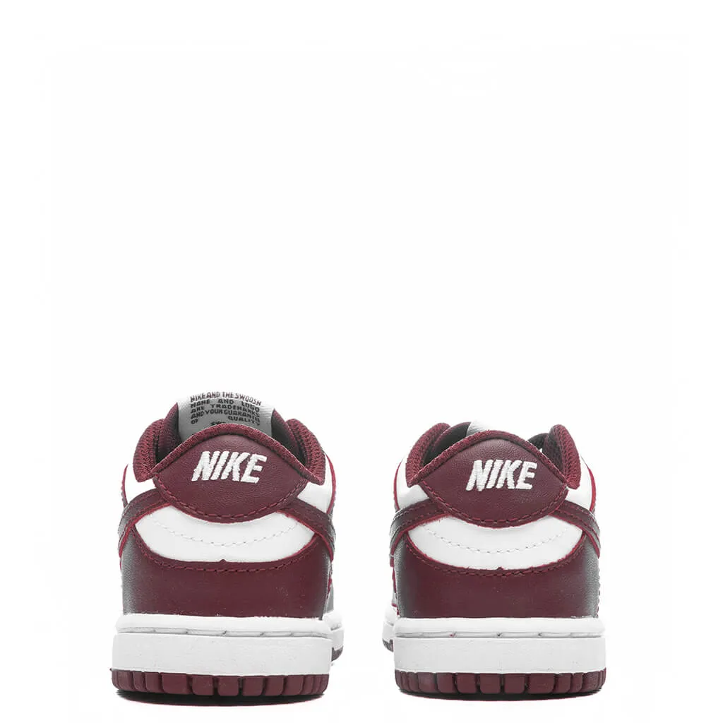 Dunk Low (TD) - White/Redwood/Gym Red Nike Retro Lifestyle Shoes