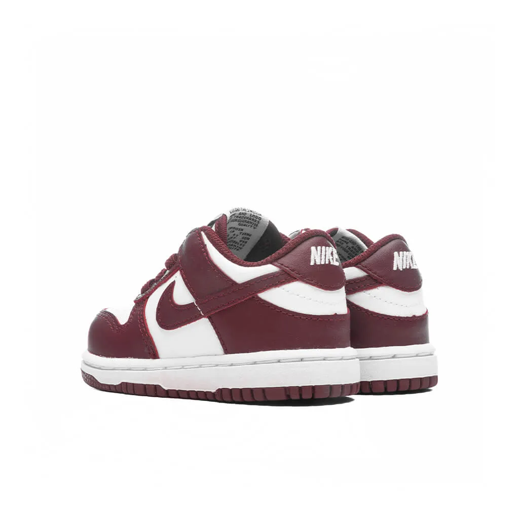 Dunk Low (TD) - White/Redwood/Gym Red Nike Retro Lifestyle Shoes