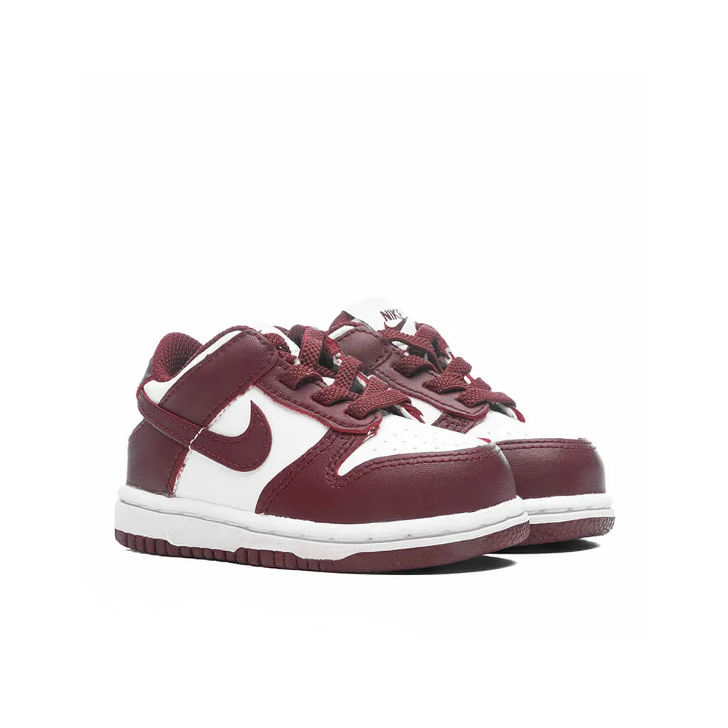 Dunk Low (TD) - White/Redwood/Gym Red Nike Retro Lifestyle Shoes