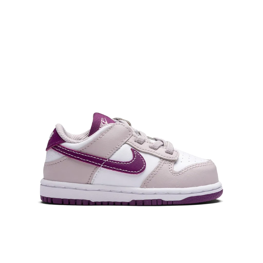 Dunk Low (TD) - White/Viotech/Platinum Violet Nike everyday shoes with mesh upper