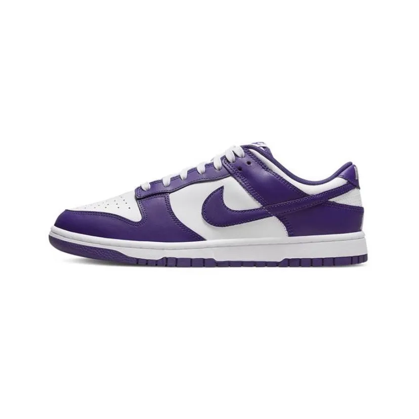 Dunk Low White Court Purple Iconic Sneakers