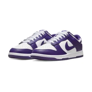 Dunk Low White Court Purple Nike Dunk sneakers with classic silhouette