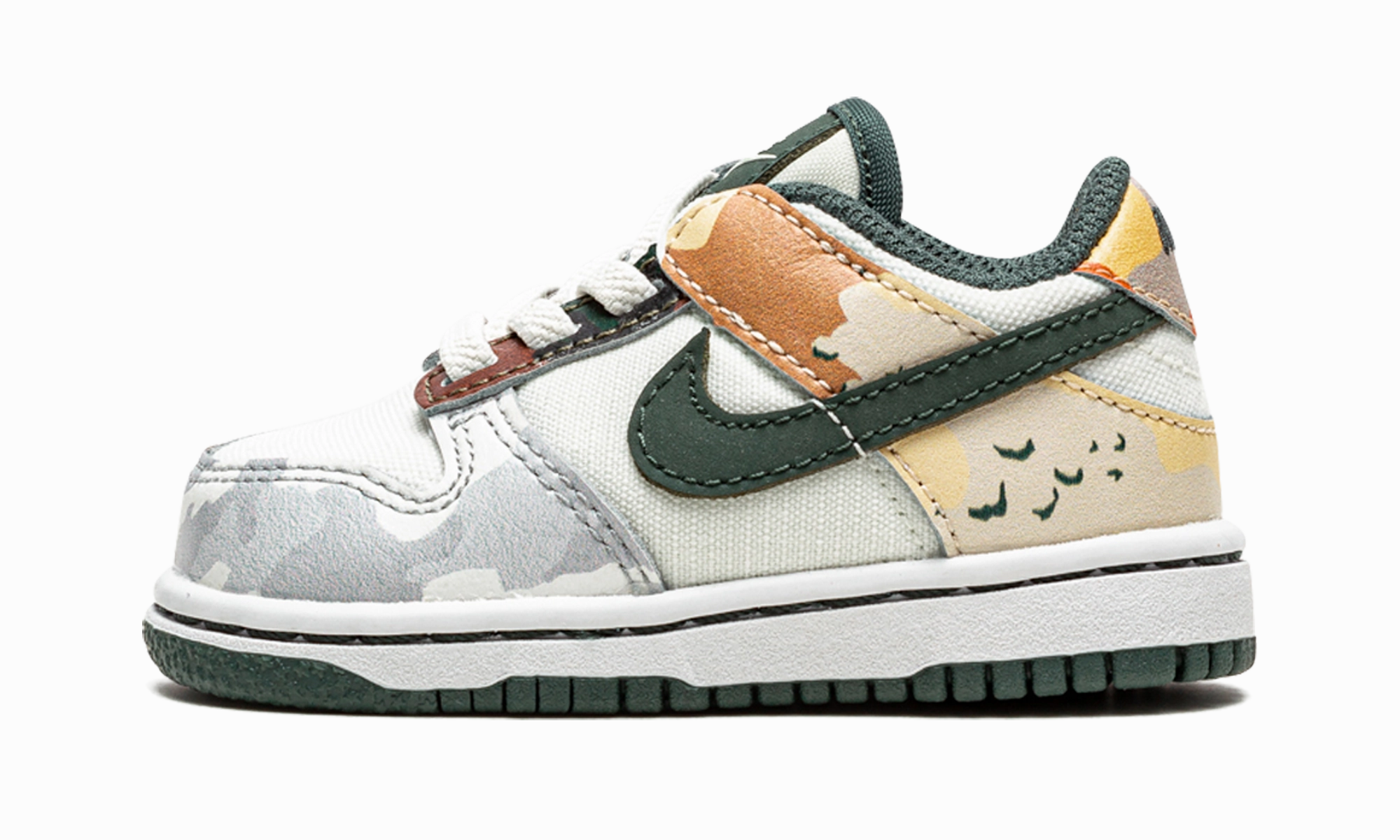 Dunk Low TD "Sail Multi-Camo" nike toddler soft shoes