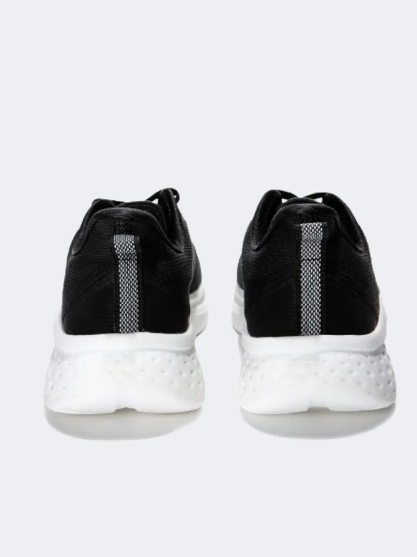 Erke Cushioning Men Running Shoes Black/Silver Mens Casual Everyday Sneakers