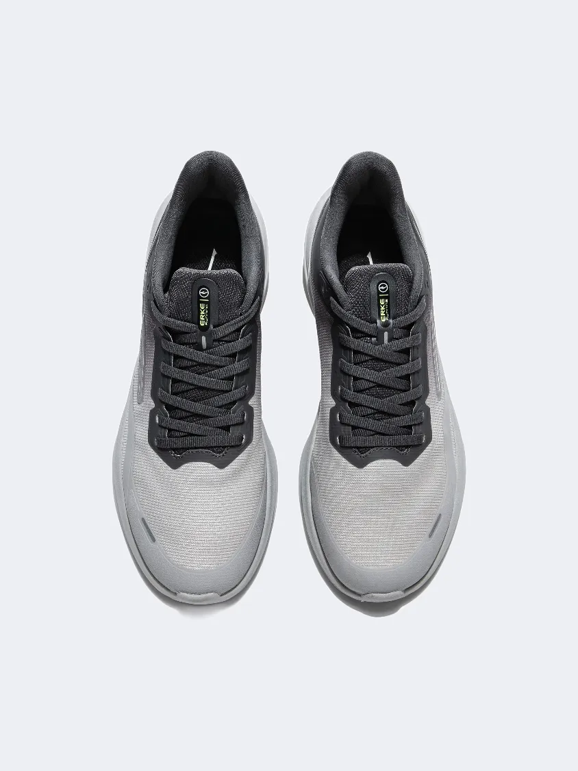 Erke Cushioning Men Running Shoes Light Grey/Charcoal Mens Urban Style Comfort Shoes