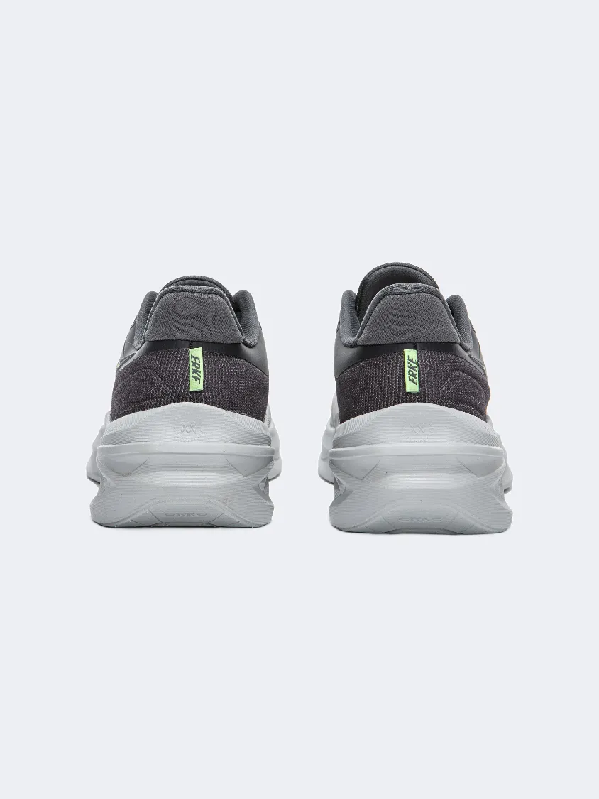Erke Cushioning Men Running Shoes Light Grey/Charcoal Mens Urban Style Comfort Shoes