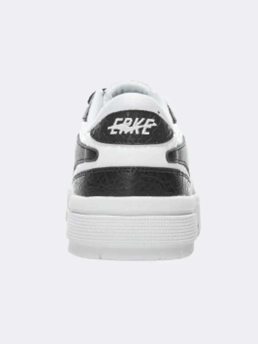 Erke Skateboard Men Lifestyle Shoes Black/Light White Mens Casual Everyday Sneakers