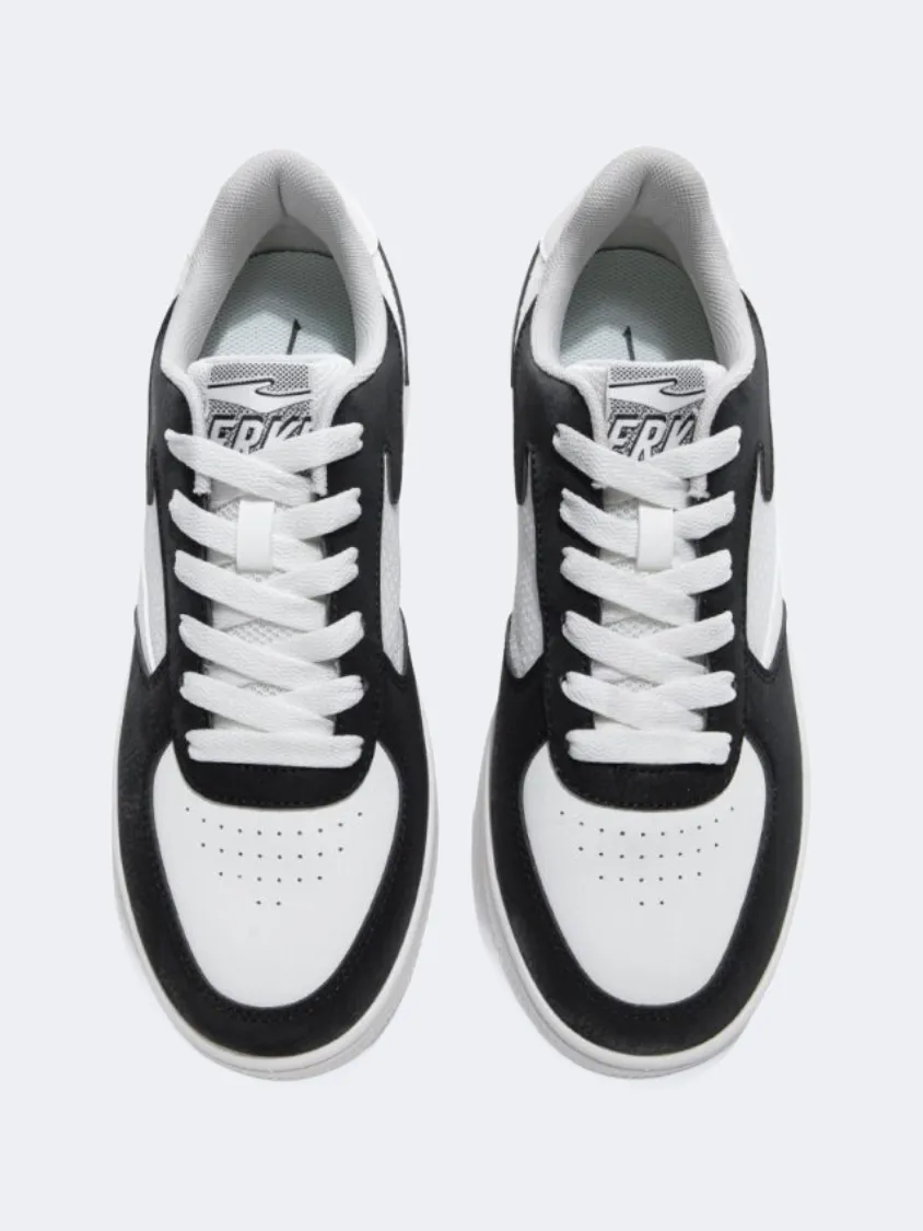Erke Skateboard Men Lifestyle Shoes Light White/Black Mens Urban Style Comfort Shoes