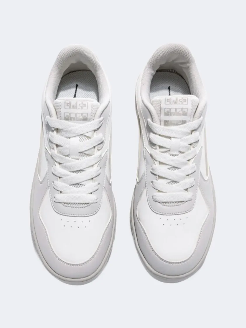 Erke Skateboard Men Lifestyle Shoes Light White/Grey Mens Urban Style Comfort Shoes