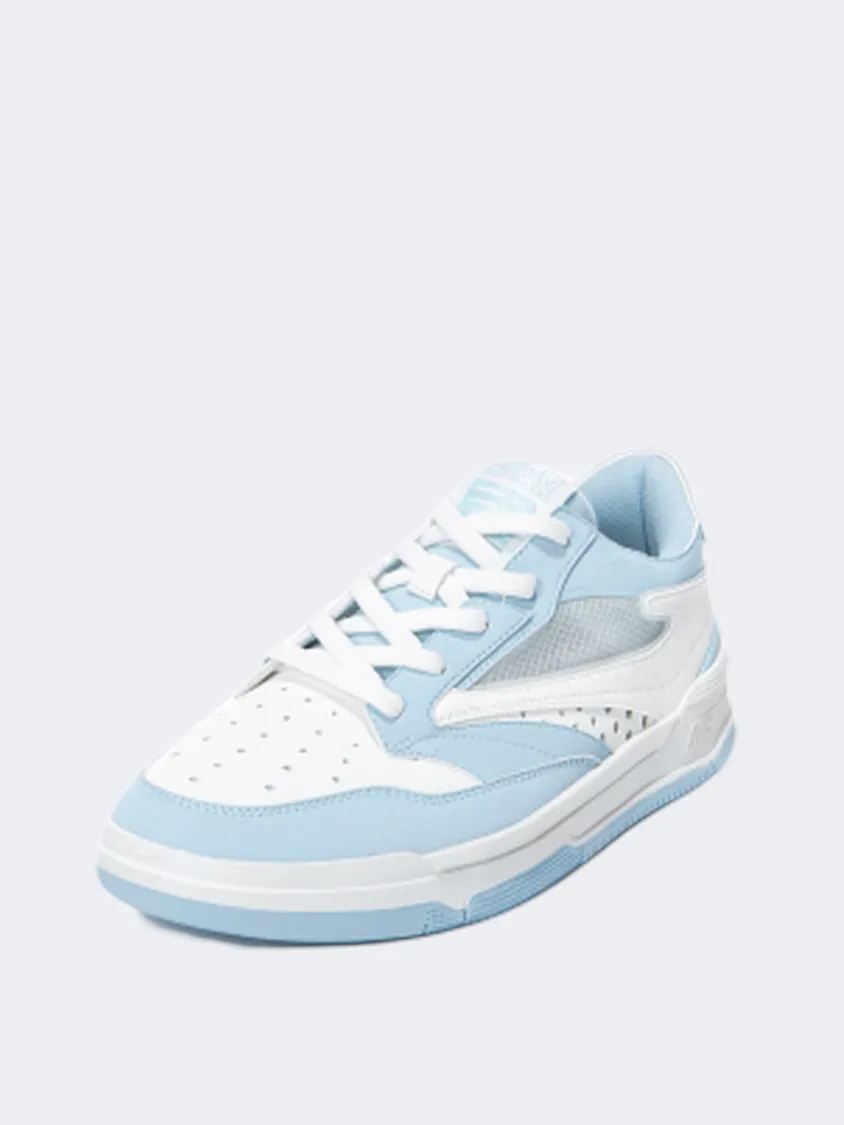 Erke Skateboard Men Lifestyle Shoes White/Light Blue Mens Casual Everyday Sneakers