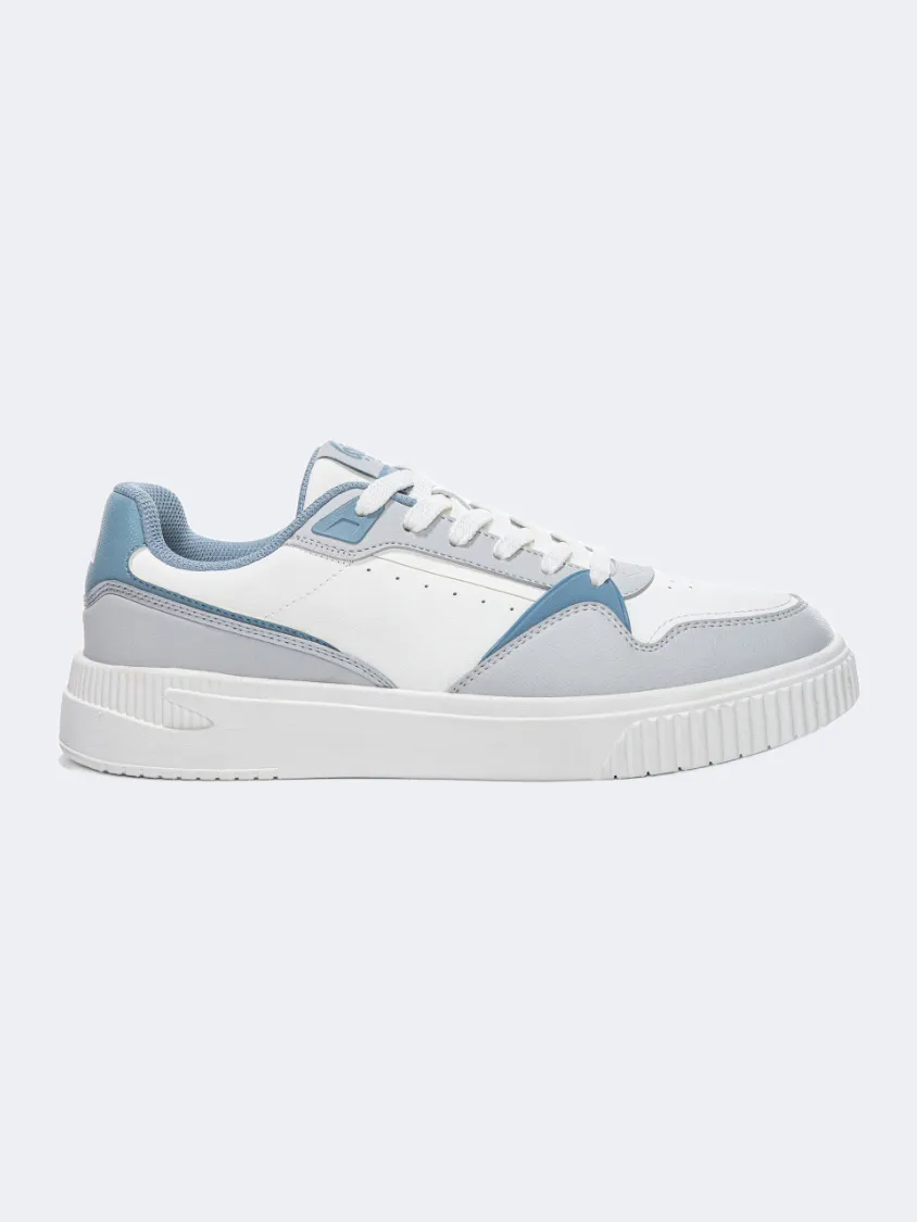 Erke Skateboard Men Lifestyle Sneaker White/Grey/Blue Essential mens casual shoes for comfort