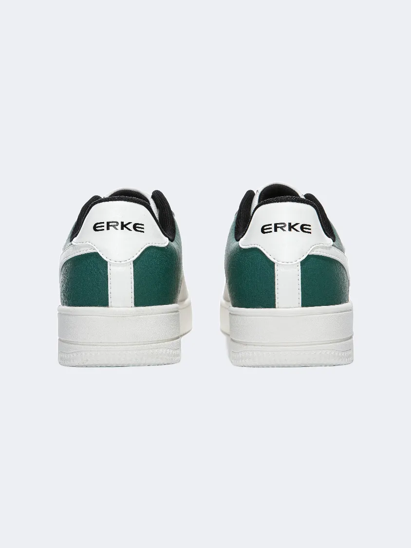 Erke Skateboard Men Lifestyle Sneaker White/Grey/Green Mens Urban Style Comfort Shoes