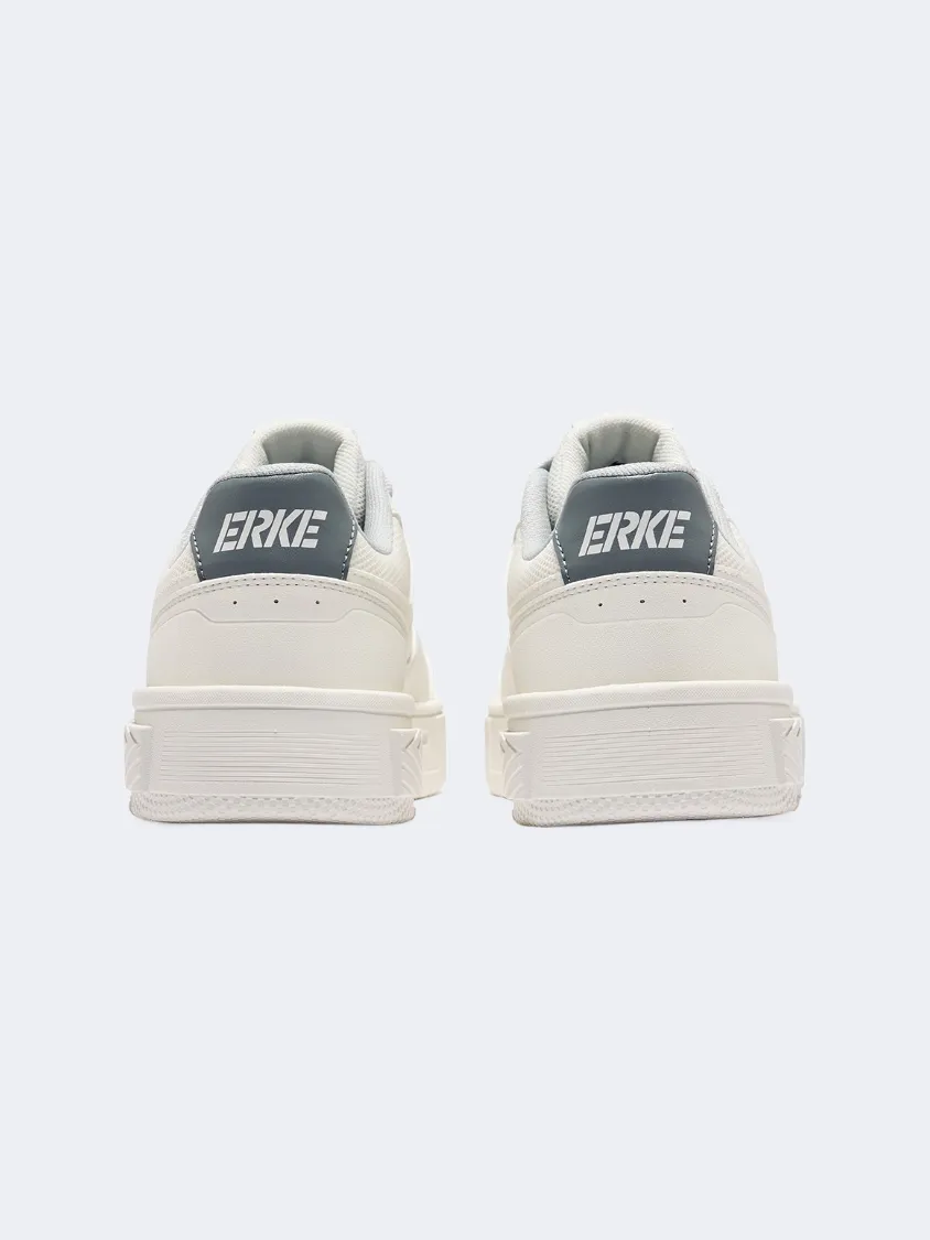 Erke Skateboard Men Lifestyle Sneakers Light White/Seagreen Mens Urban Style Comfort Shoes