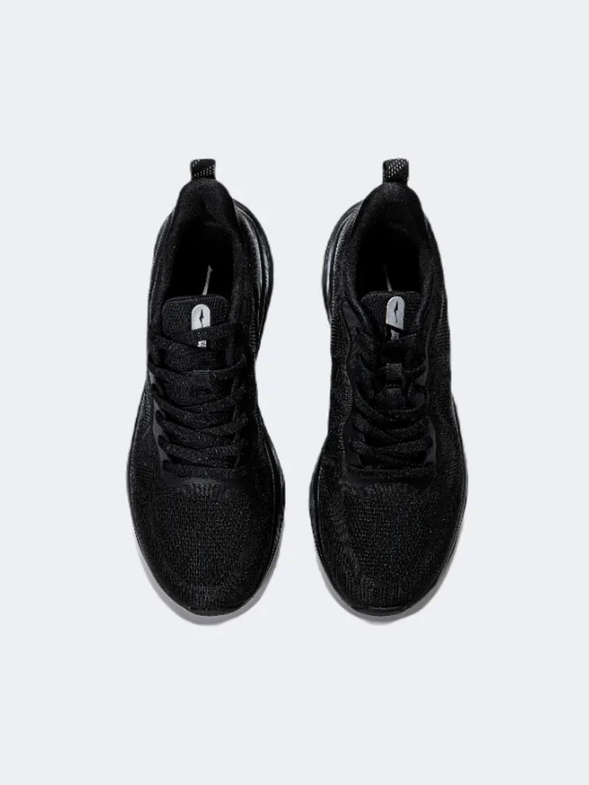 Erke Stability Men Running Shoes Black/Silver Mens Casual Everyday Sneakers