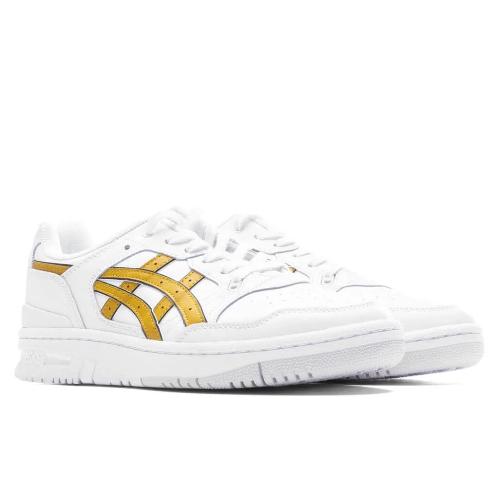 EX89 - White/Mustard Seed Asics Gel Cushion Running Shoes