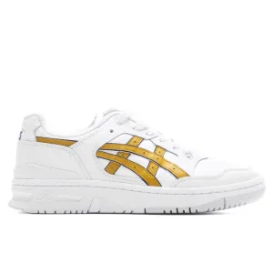 EX89 - White/Mustard Seed Asics running shoes with gel cushioning