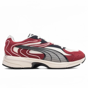 Extos Collector - Frosted Ivory/Intense Red Puma shoes with suede and modern shape