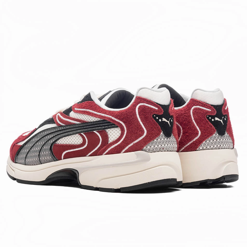 Extos Collector - Frosted Ivory/Intense Red Puma Suede Street Sneakers