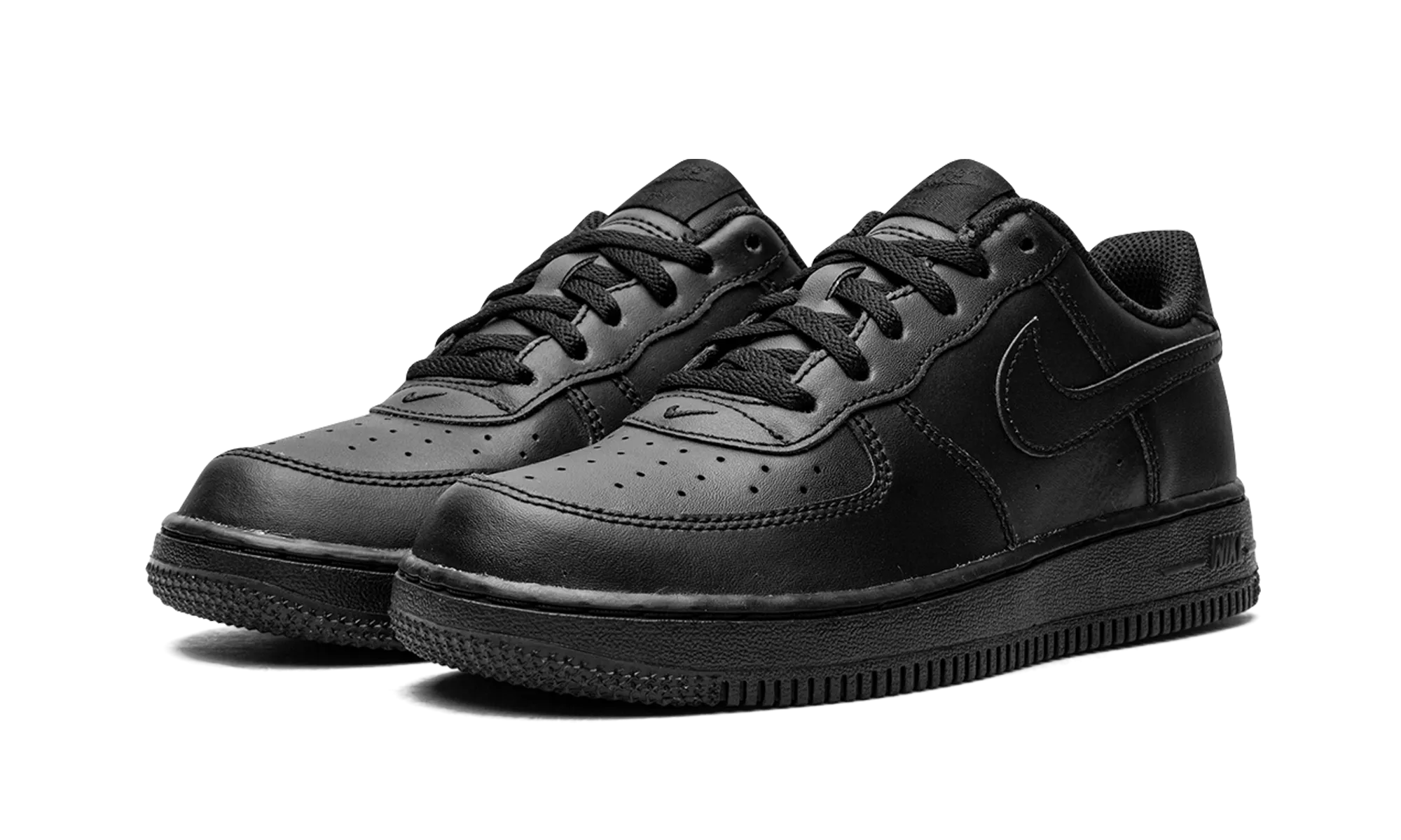 Force 1 LE PS "Triple Black" nike preschool slip-on sneakers