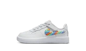Force 1 Low LV8 EasyOn PS "White Terra Blush Vapor Green Multi-Color" Nike Pre School shoes