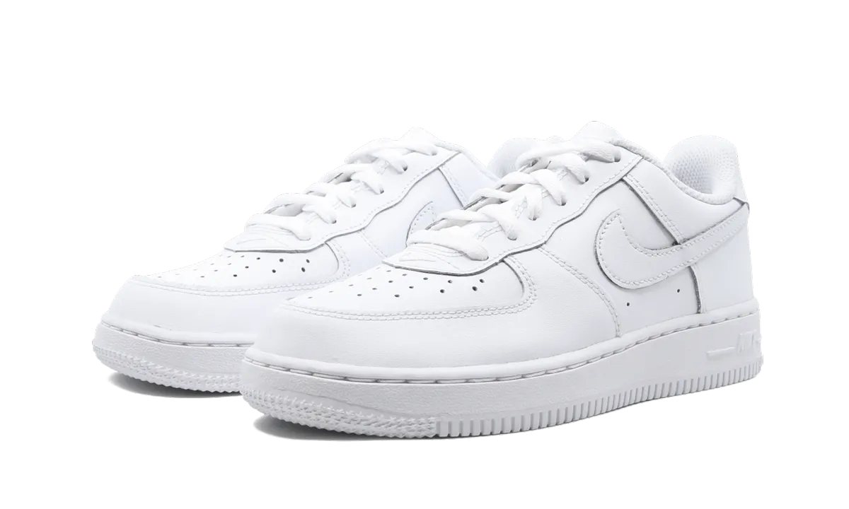 Force 1 (PS) "White on White" nike preschool slip-on sneakers