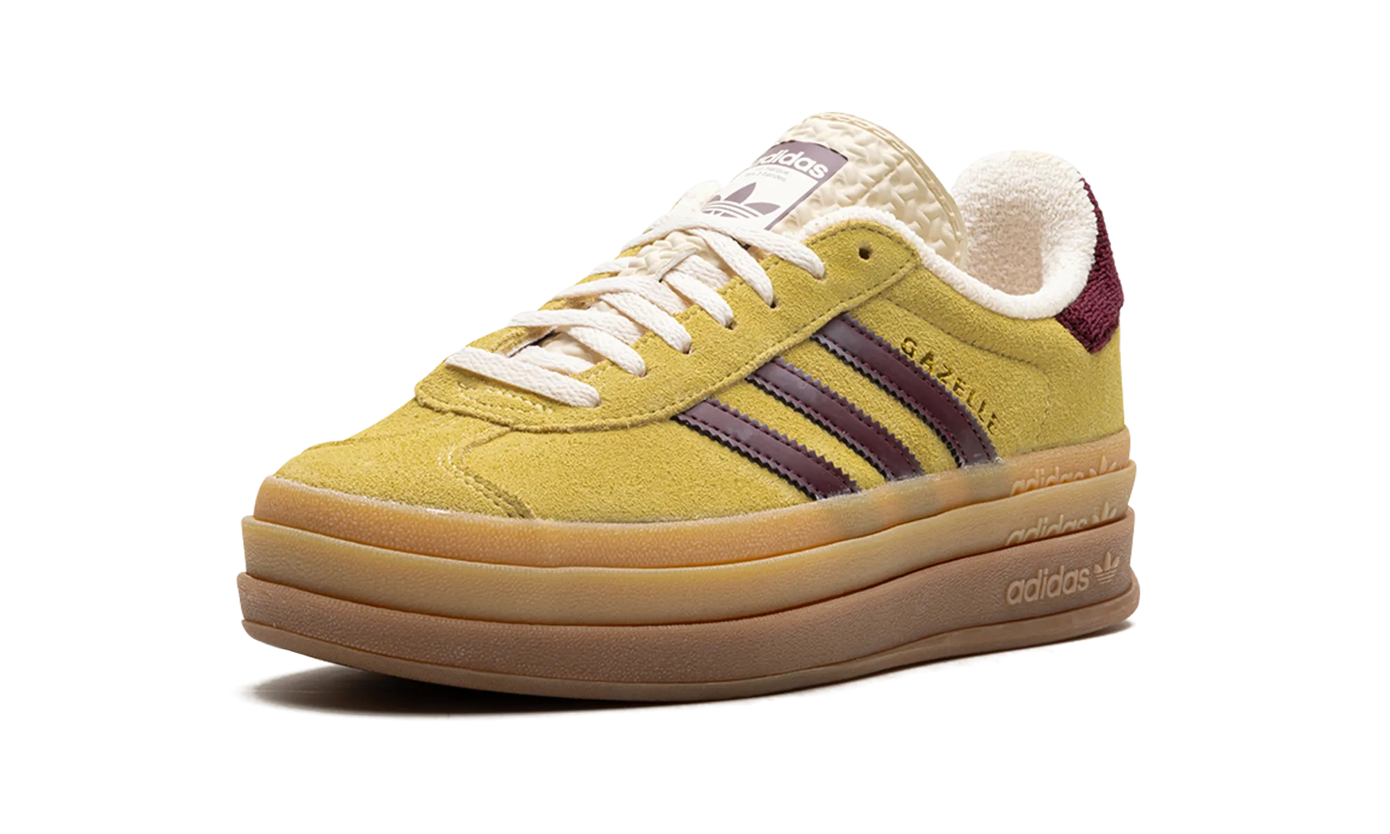 Gazelle Bold Platform WMNS "Yellow Burgundy" adidas stylish womens sneakers