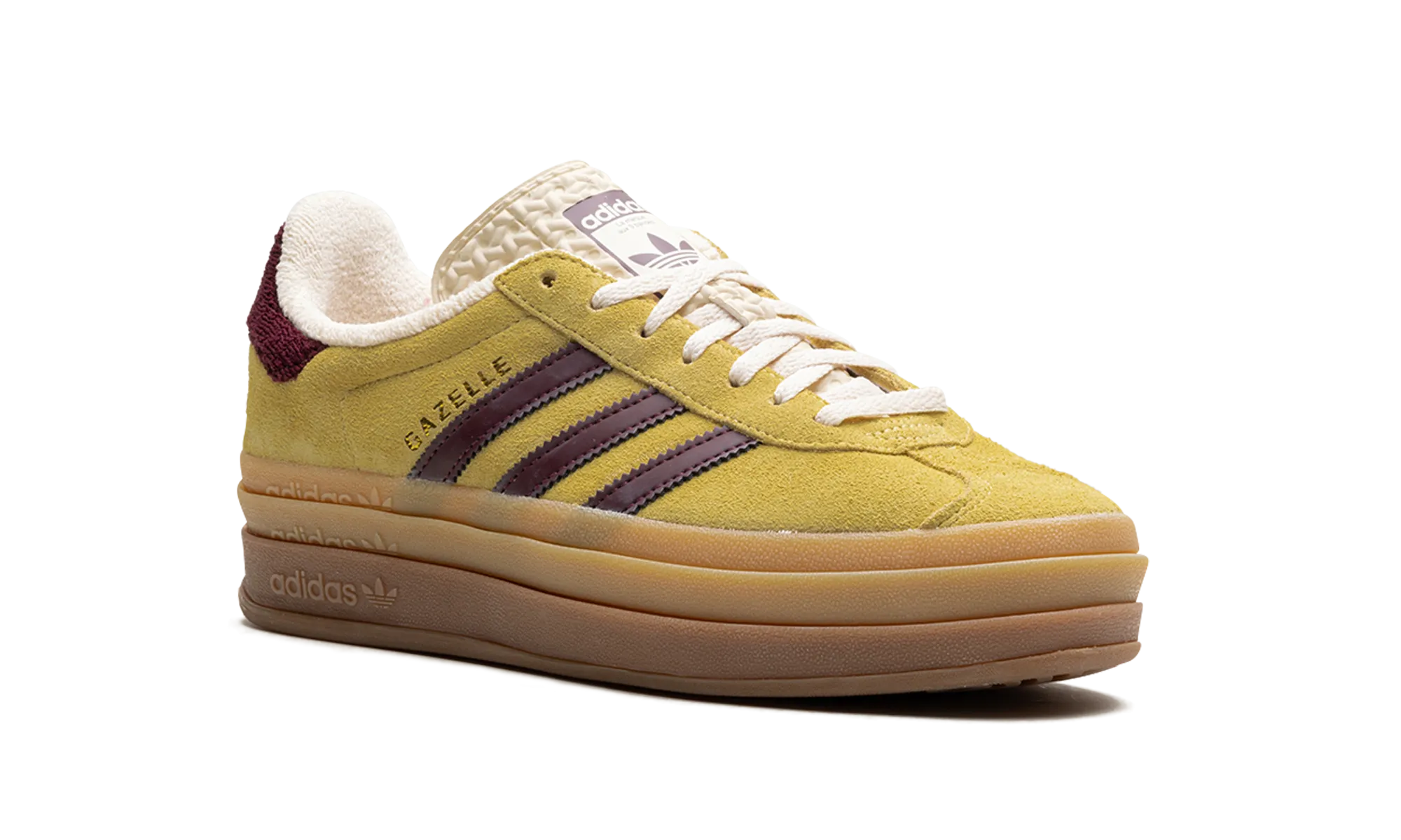 Gazelle Bold Platform WMNS "Yellow Burgundy" adidas stylish womens sneakers