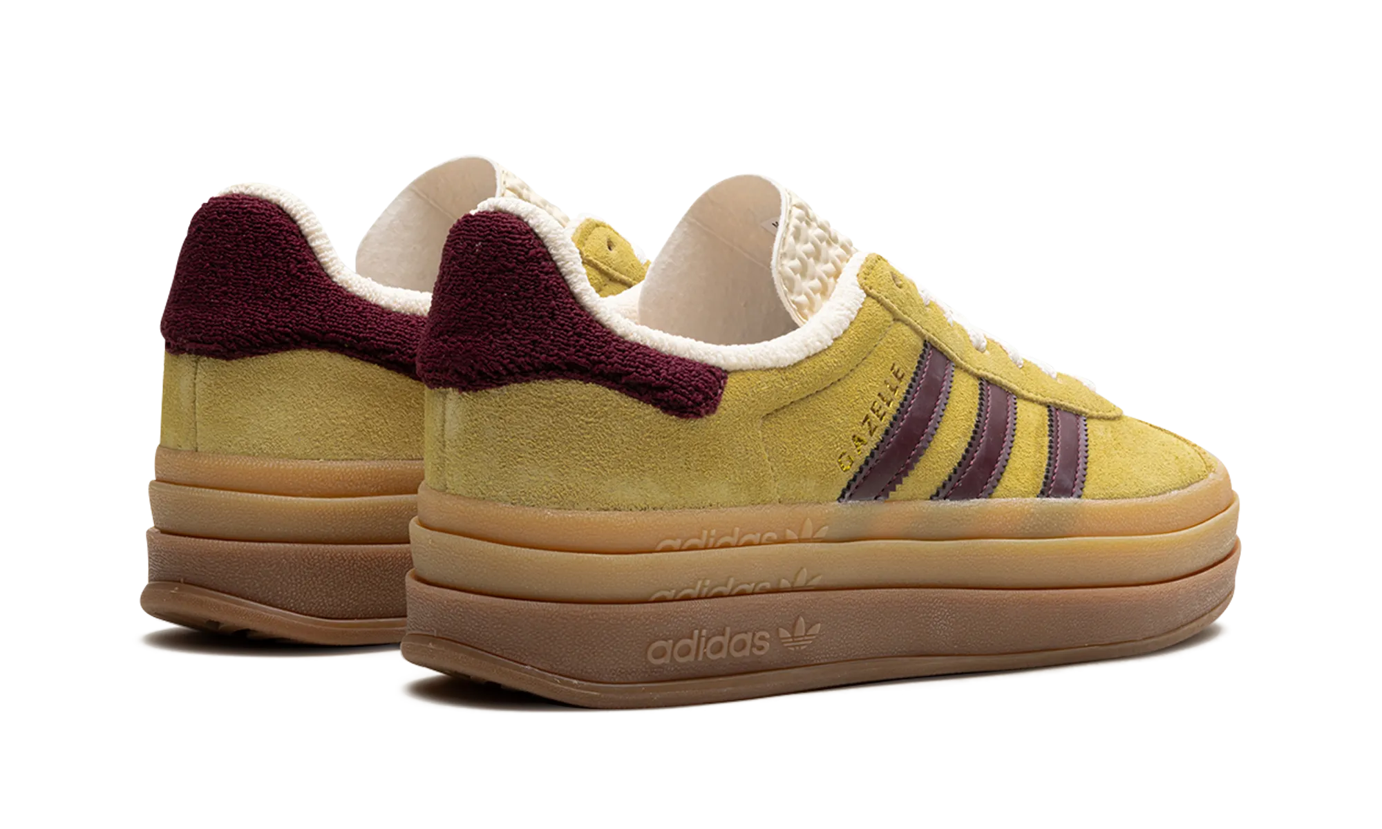 Gazelle Bold Platform WMNS "Yellow Burgundy" adidas stylish womens sneakers