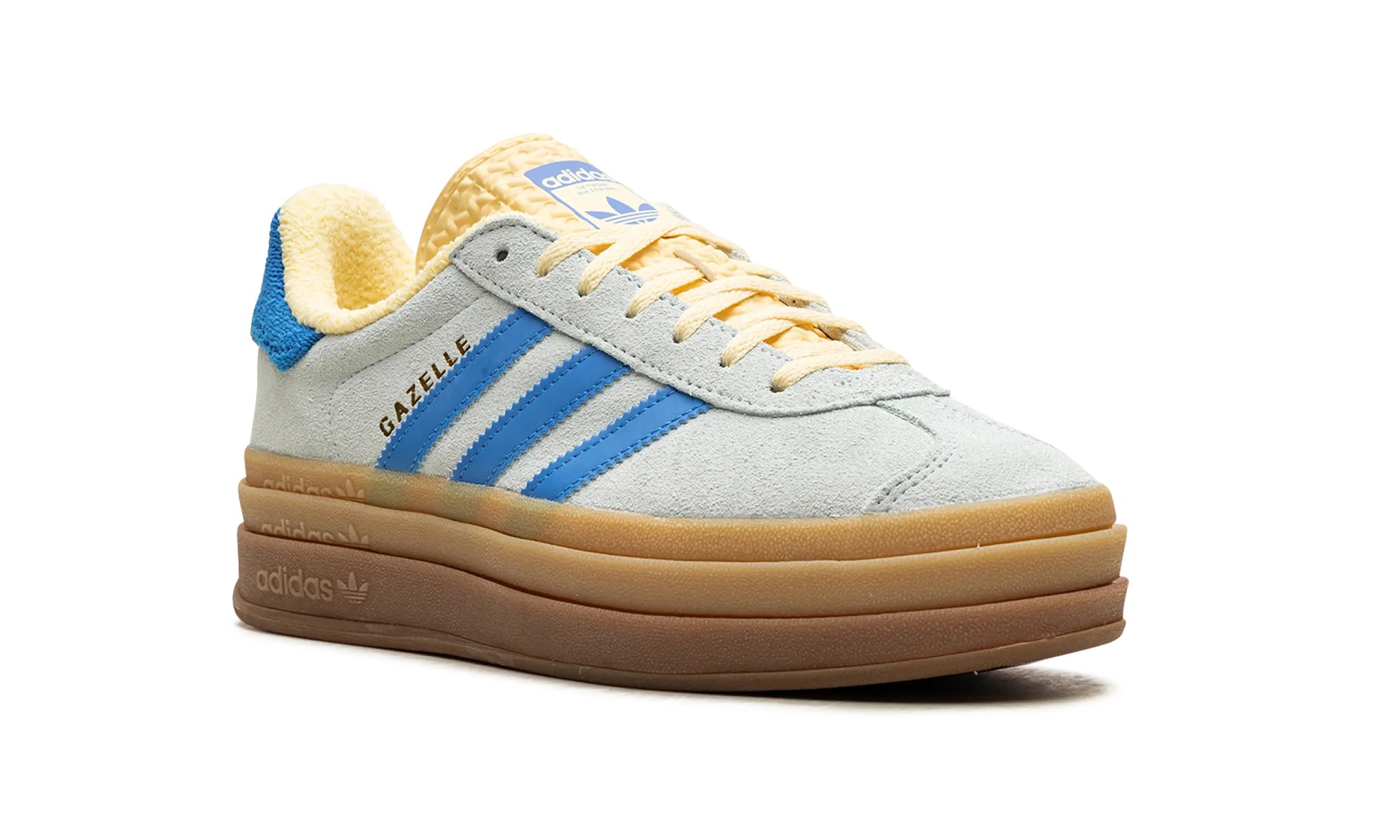 Gazelle Bold Wmns "Almost Blue Yellow" adidas womens workout shoes