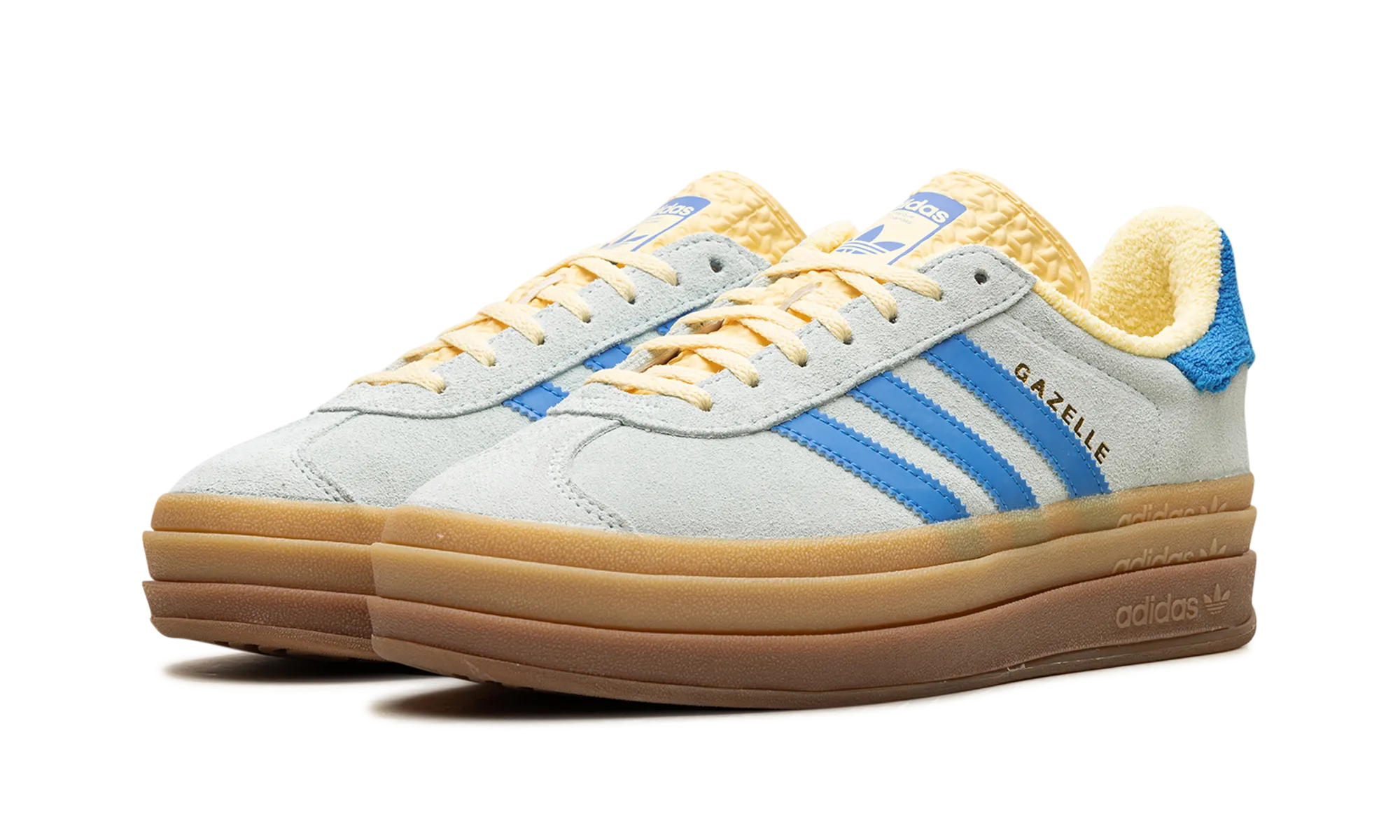 Gazelle Bold Wmns "Almost Blue Yellow" adidas womens workout shoes