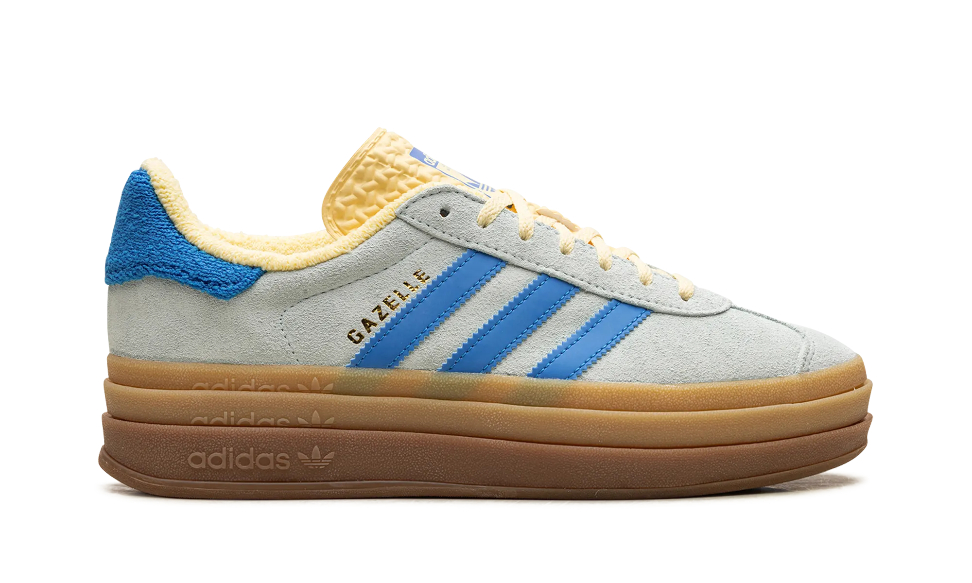 Gazelle Bold Wmns "Almost Blue Yellow" adidas womens workout shoes