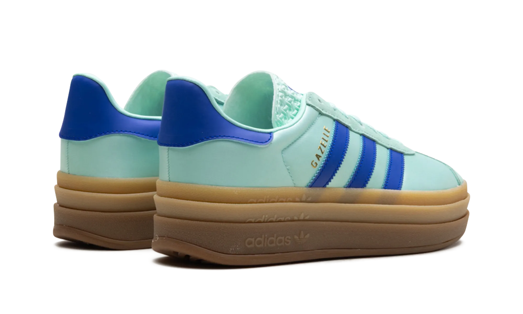 Gazelle Bold WMNS "Clear Mint Lucid Blue Gold Metallic" adidas stylish womens sneakers