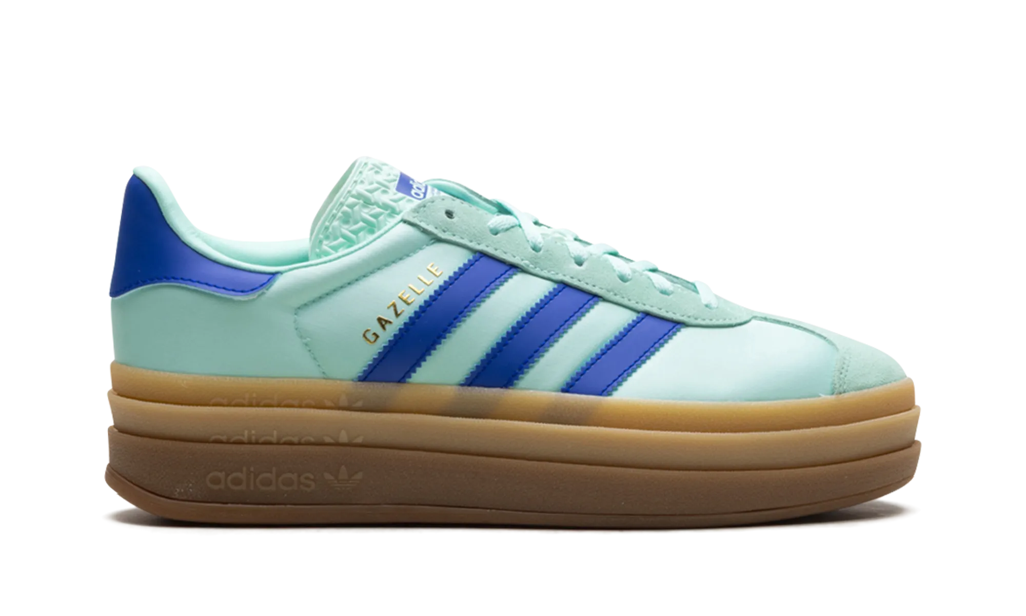 Gazelle Bold WMNS "Clear Mint Lucid Blue Gold Metallic" adidas stylish womens sneakers