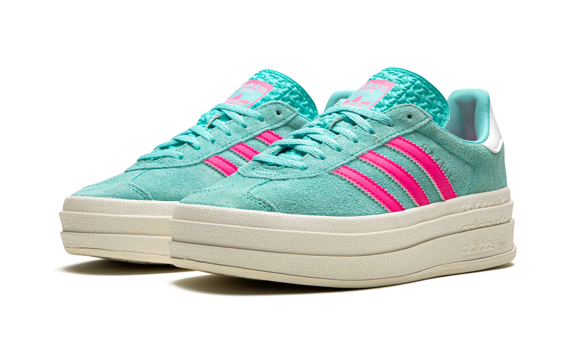 GAZELLE BOLD WMNS "Flash Aqua / Lucid Pink" adidas womens workout shoes