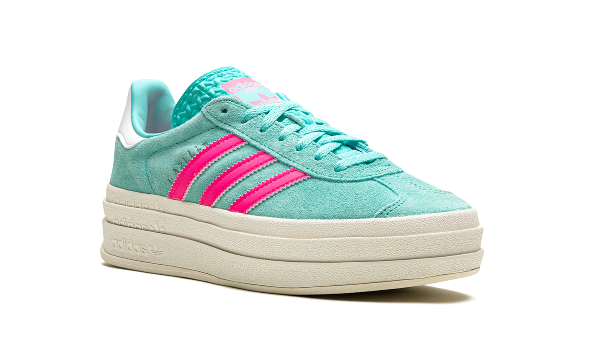 GAZELLE BOLD WMNS "Flash Aqua / Lucid Pink" adidas womens workout shoes
