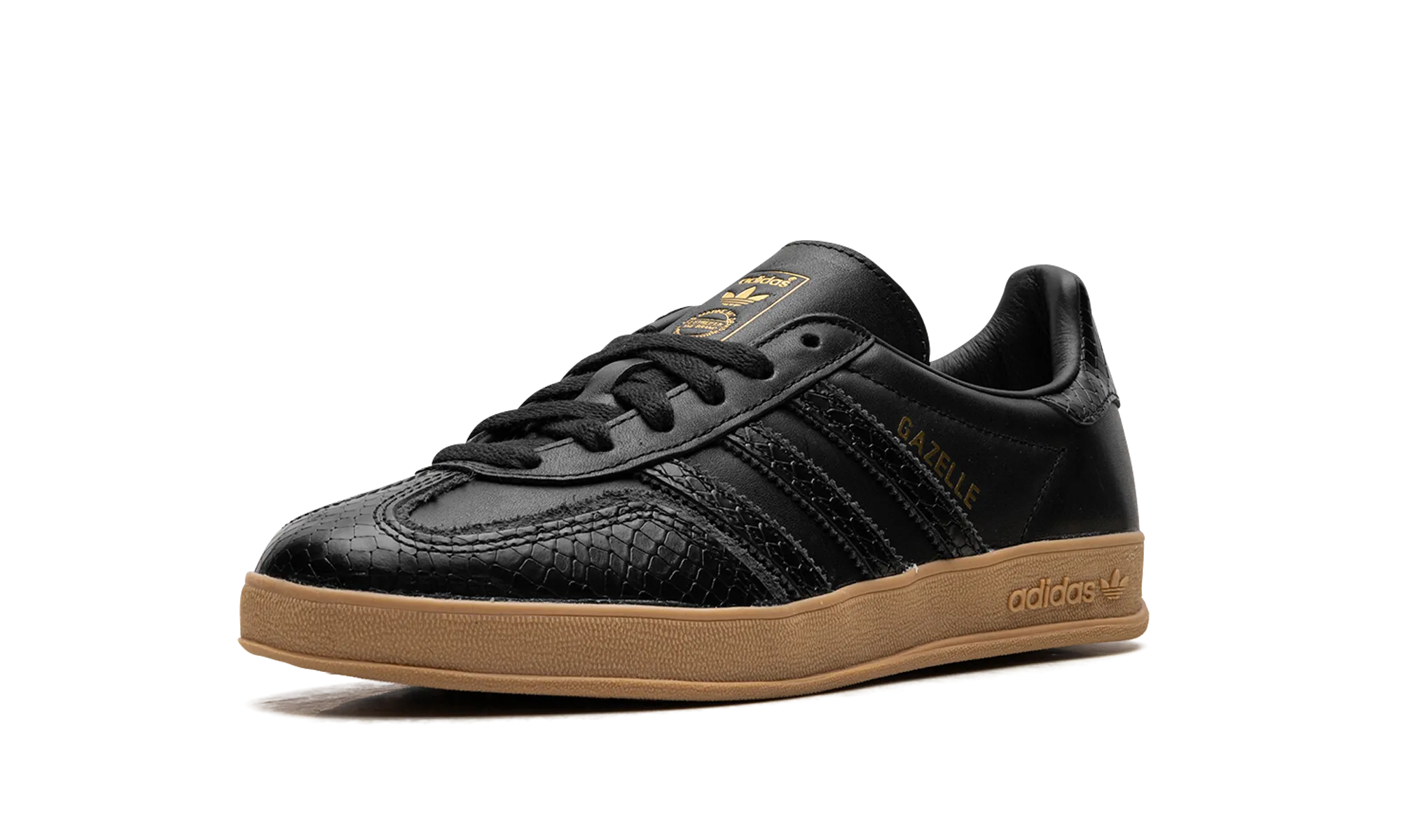 Gazelle Indoor "Core Black Snakeskin" adidas mesh sneakers for men