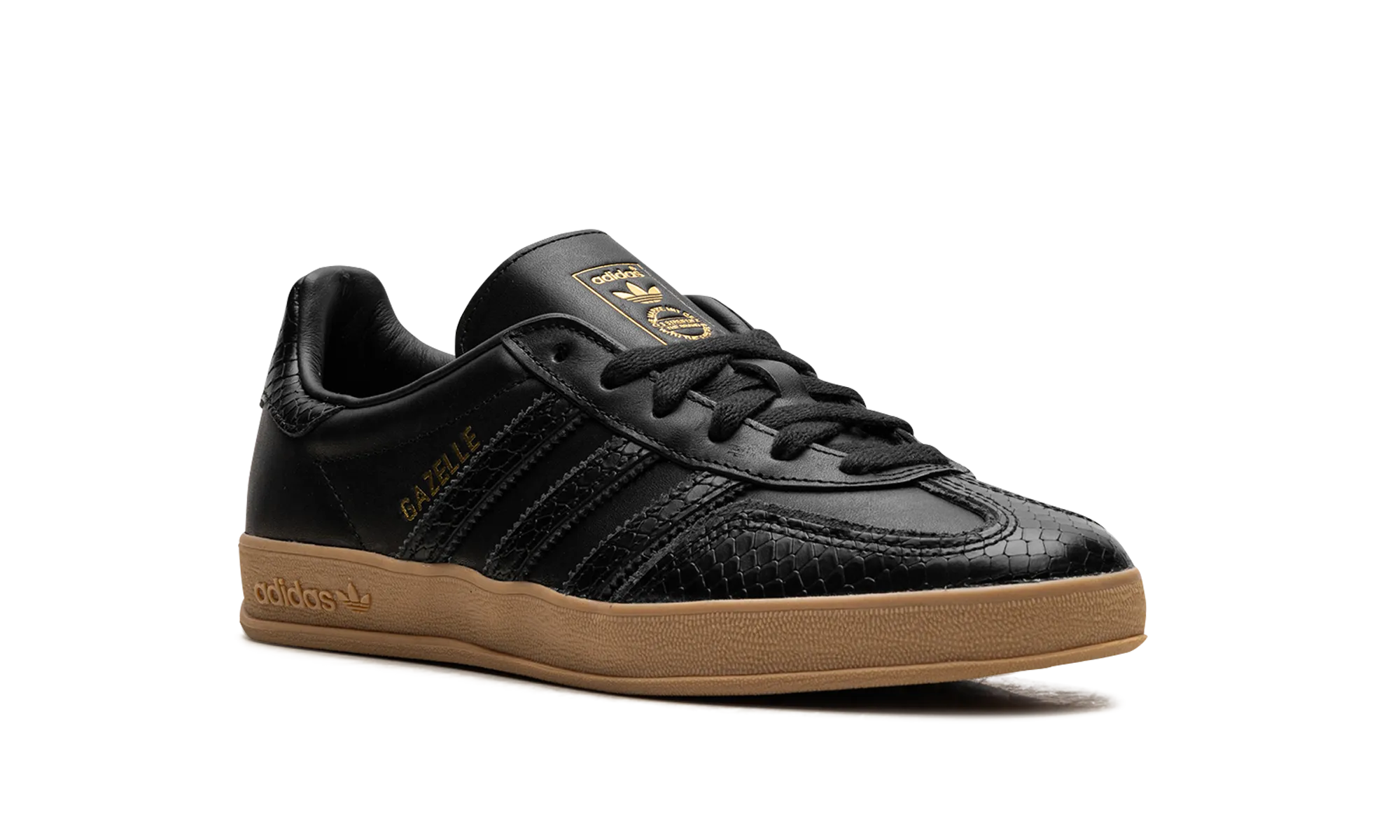 Gazelle Indoor "Core Black Snakeskin" adidas mesh sneakers for men