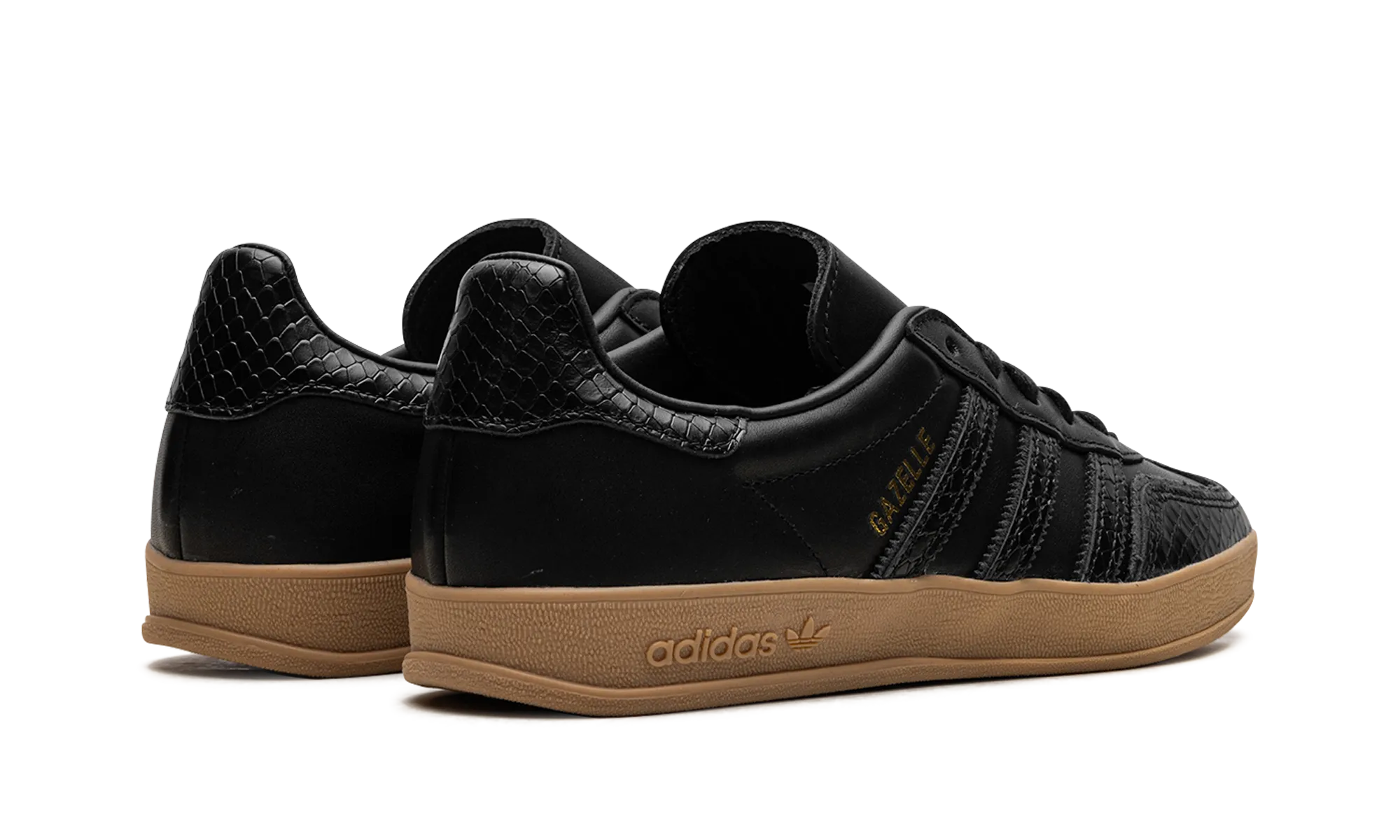 Gazelle Indoor "Core Black Snakeskin" adidas mesh sneakers for men