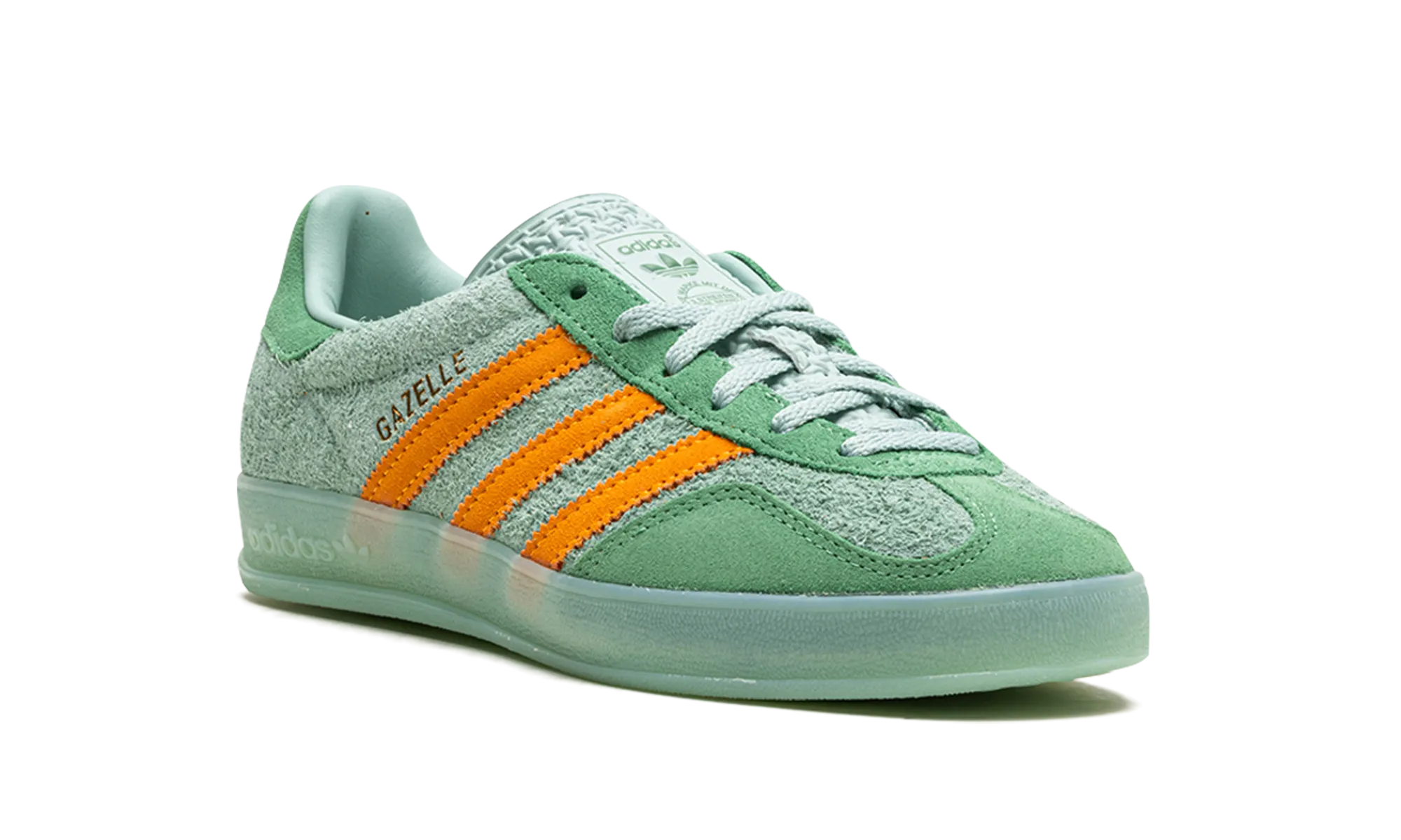 Gazelle Indoor WMNS "Hazy Green Crew Yellow" adidas womens workout shoes