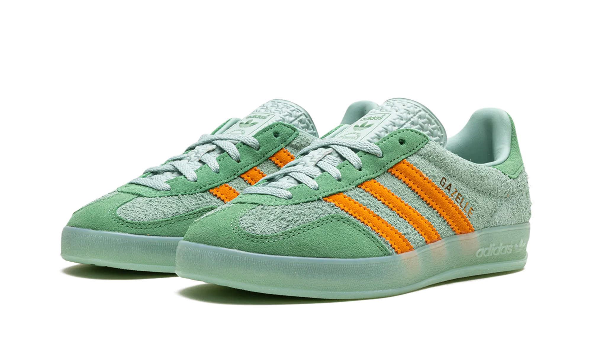 Gazelle Indoor WMNS "Hazy Green Crew Yellow" adidas womens workout shoes