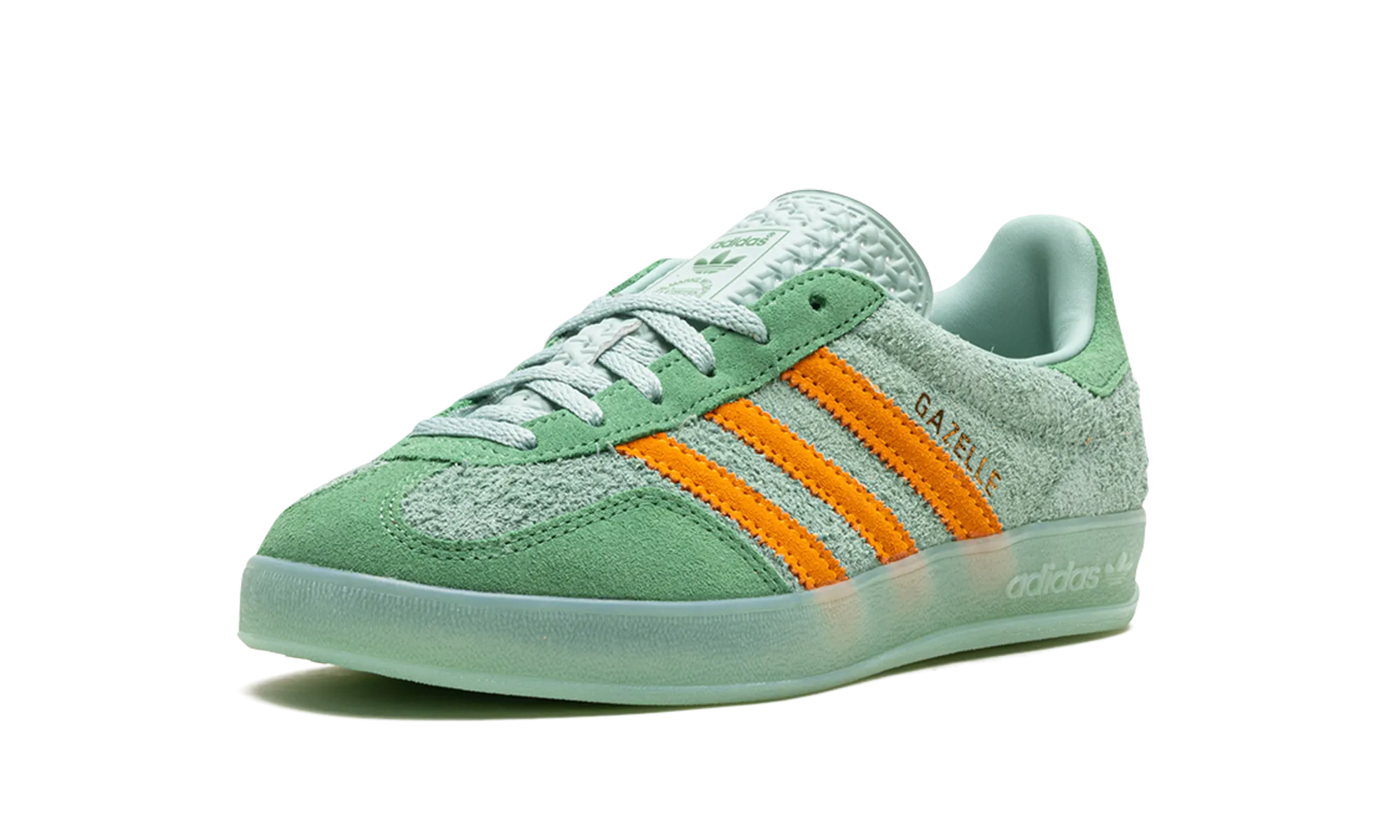 Gazelle Indoor WMNS "Hazy Green Crew Yellow" adidas womens workout shoes