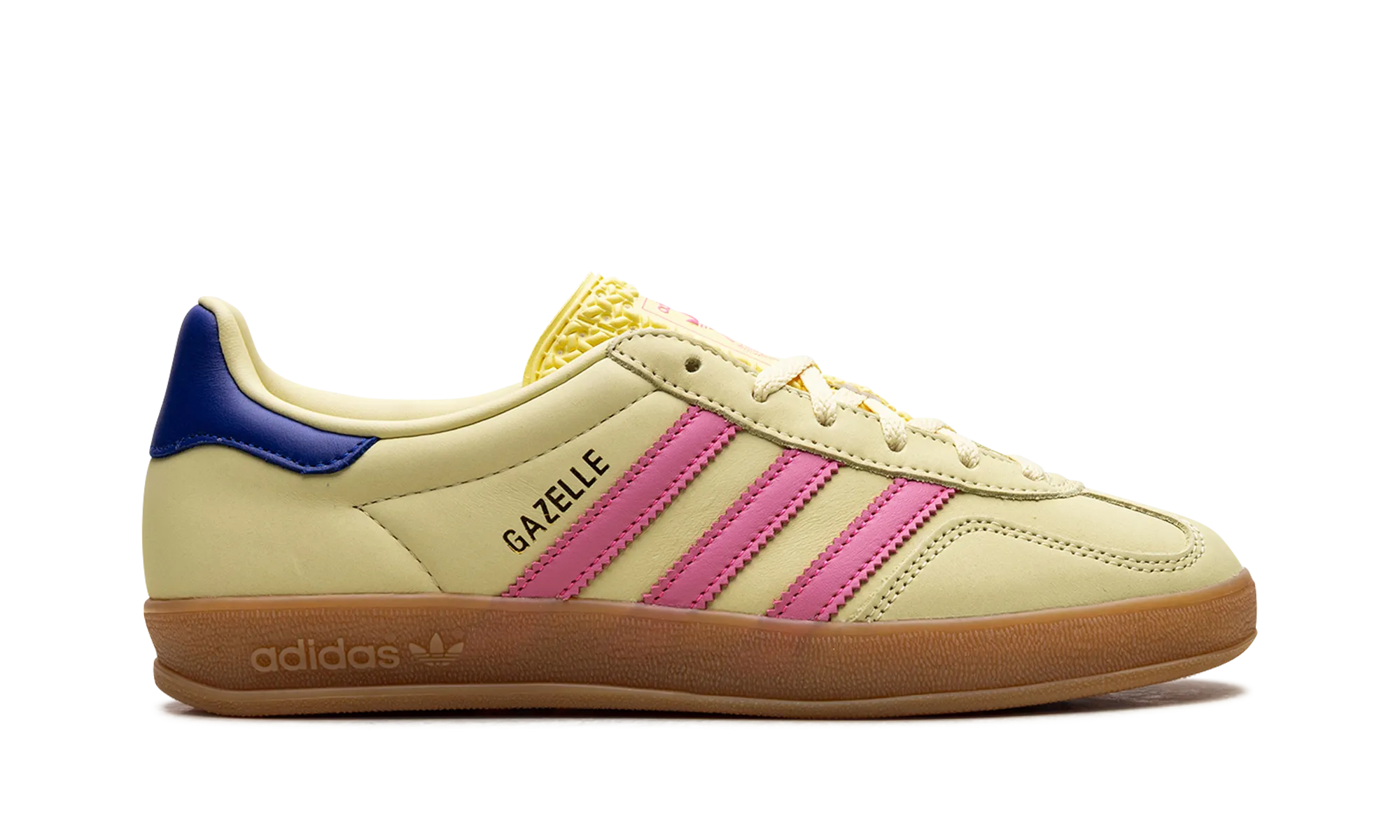 Gazelle Indoor WMNS "Powder Yellow Lucid Pink Royal" adidas stylish womens sneakers