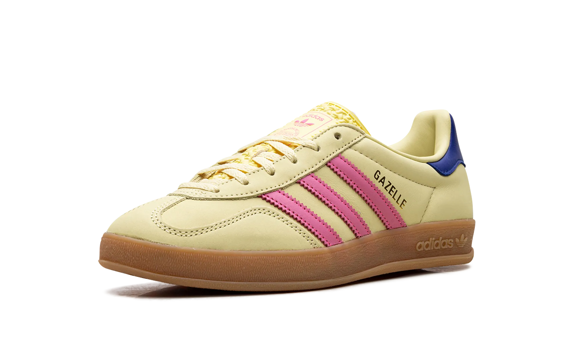 Gazelle Indoor WMNS "Powder Yellow Lucid Pink Royal" adidas stylish womens sneakers