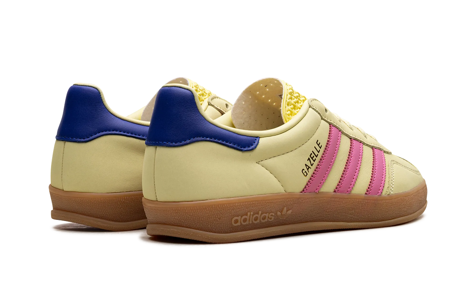Gazelle Indoor WMNS "Powder Yellow Lucid Pink Royal" adidas stylish womens sneakers