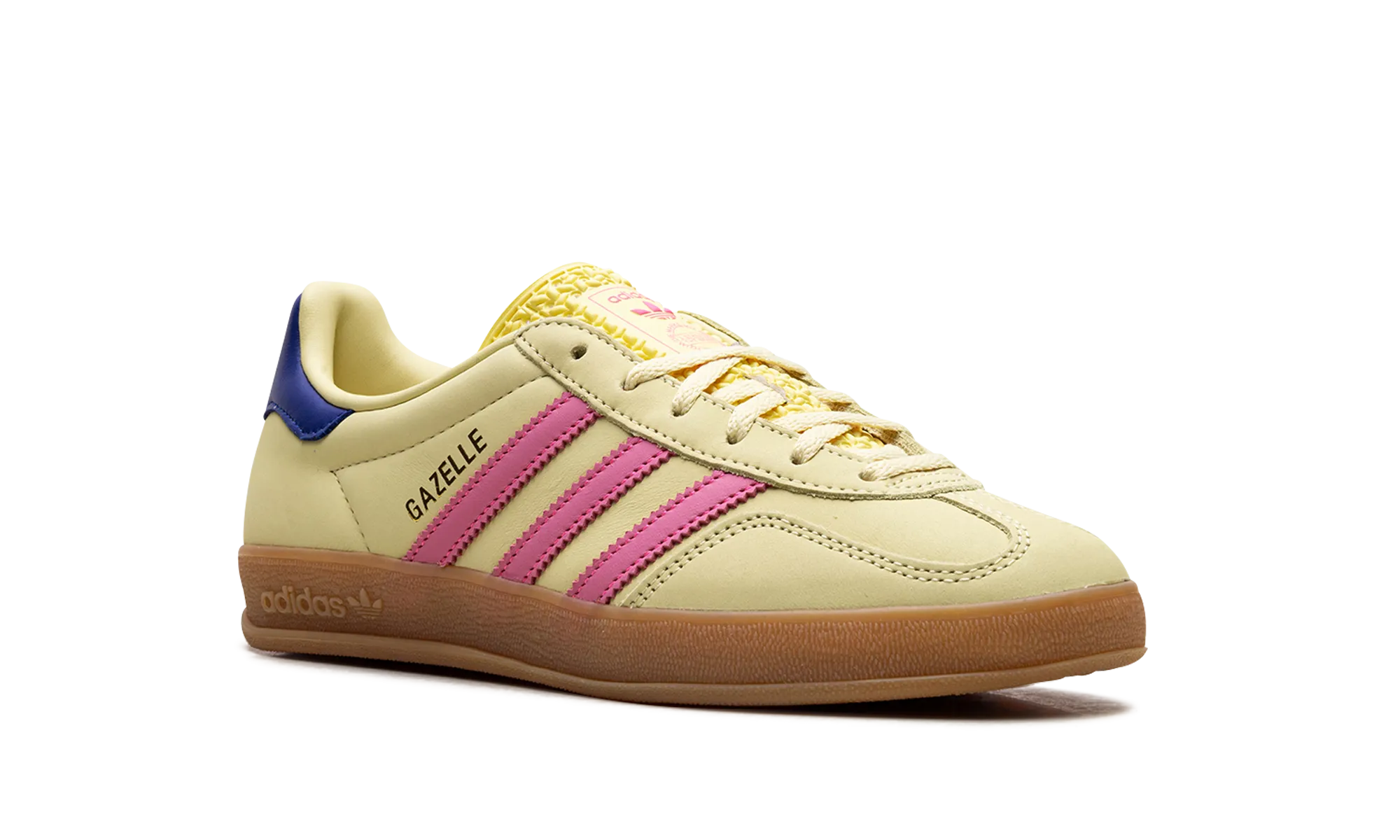 Gazelle Indoor WMNS "Powder Yellow Lucid Pink Royal" adidas stylish womens sneakers