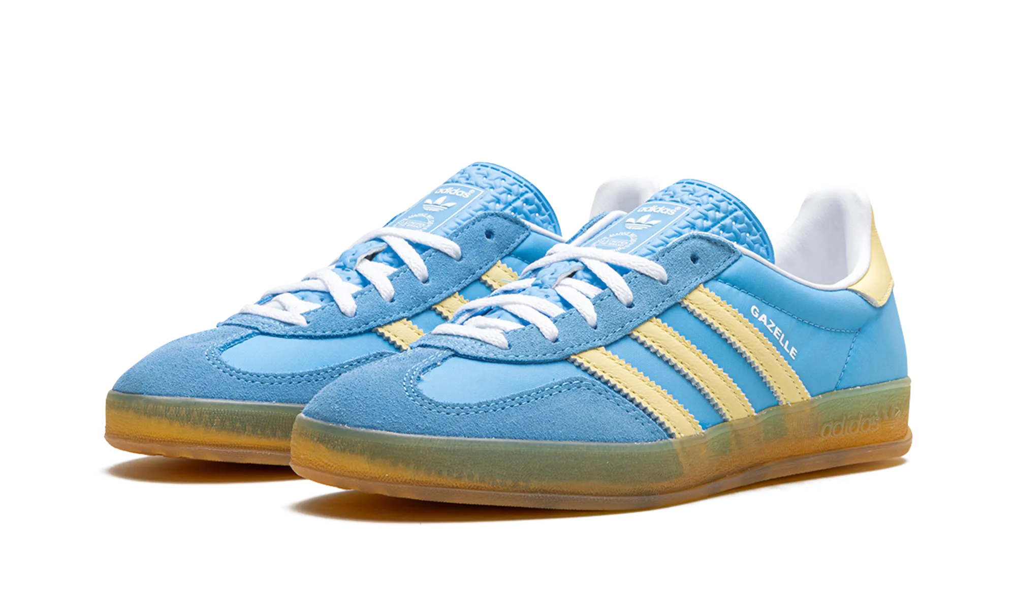 Gazelle Indoor WMNS "Semi Blue Burst Almost Yellow" adidas stylish womens sneakers